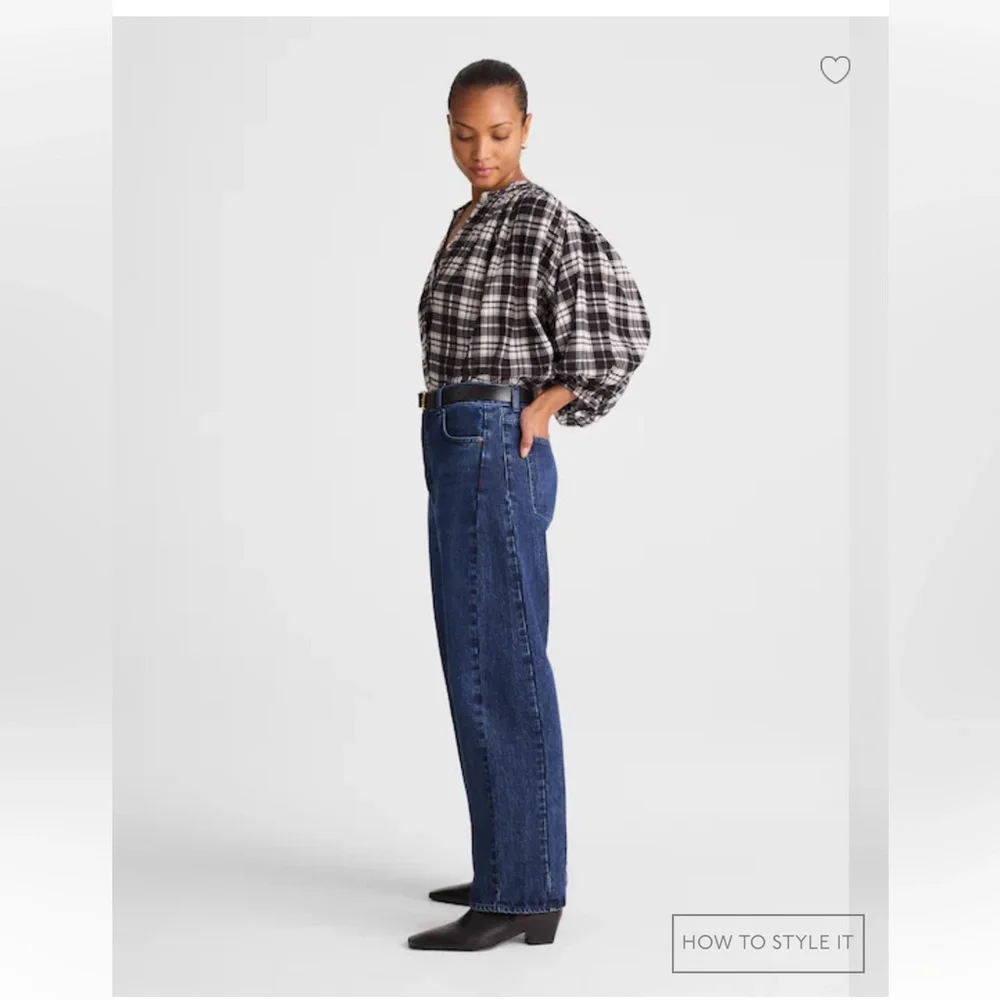 NWT! Madewell The Curvy Pieced Barrel-Leg Jean in McKinney Wash orig $148 - Picture 2 of 9